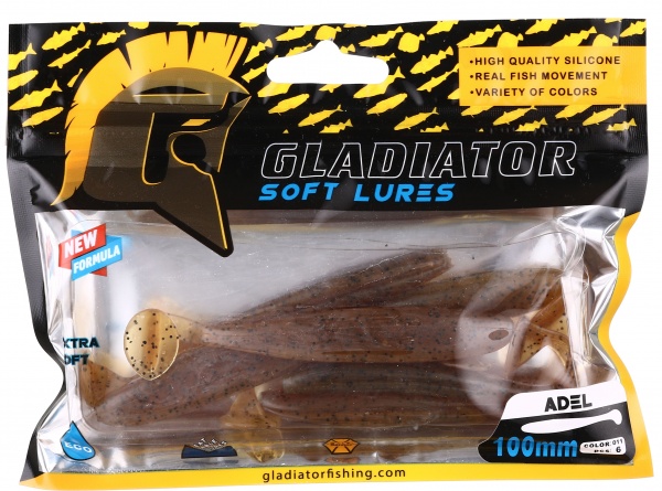 Силикон Gladiator 1027 100 мм 6 шт. ADEL - 4 #11