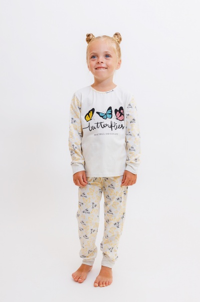 Піжама для дівчаток KOSTA р.122 світло-сірий 2383-4 