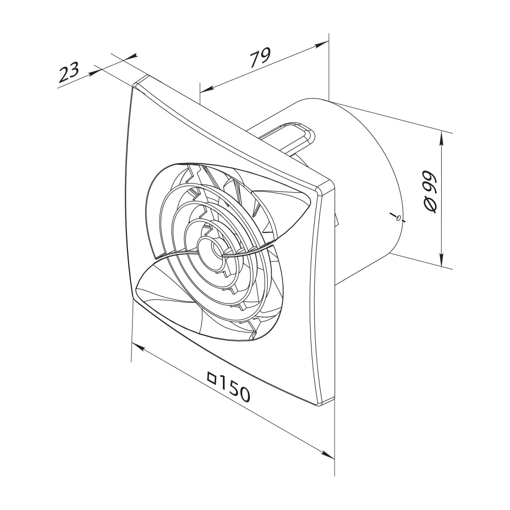 Вытяжной вентилятор Вентс 100 Касто Касто 100