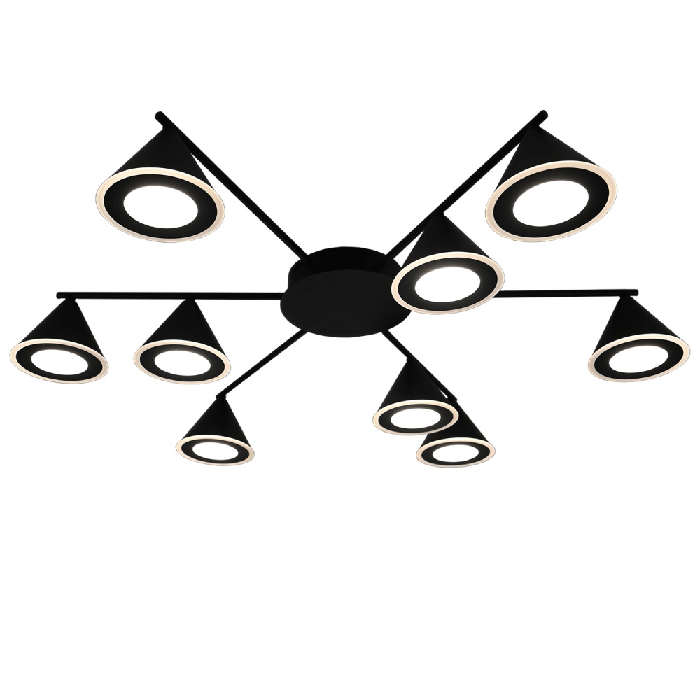 Люстра стельова Victoria Lighting 9x12 Вт GX53 чорний French/PL9 black