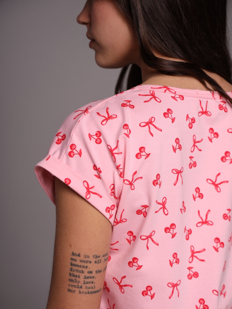 Футболка женская German Volf cherry bow р. XL розовый (26021)