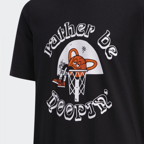 Футболка Adidas Y SS STRIPE RBH FQ2330 140 чорний