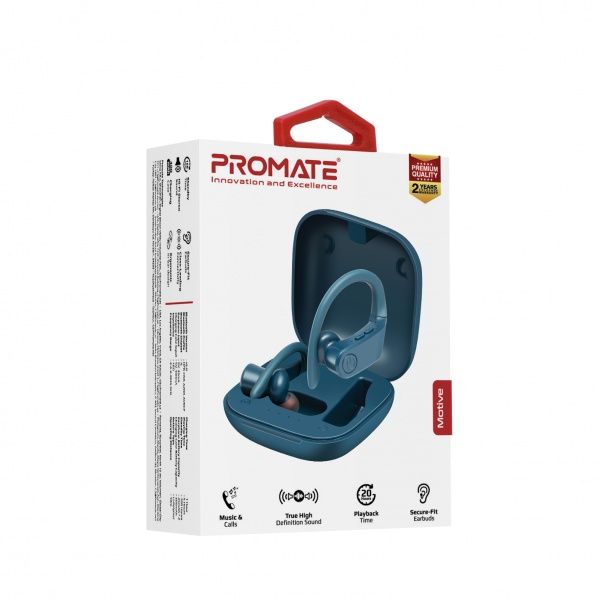 Навушники Promate Motive Bluetooth 5 blue (motive.blue) 