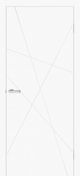 Дверное полотно ОМиС Cortex Геометрия 01 ПГ 700 мм белый silk matt 