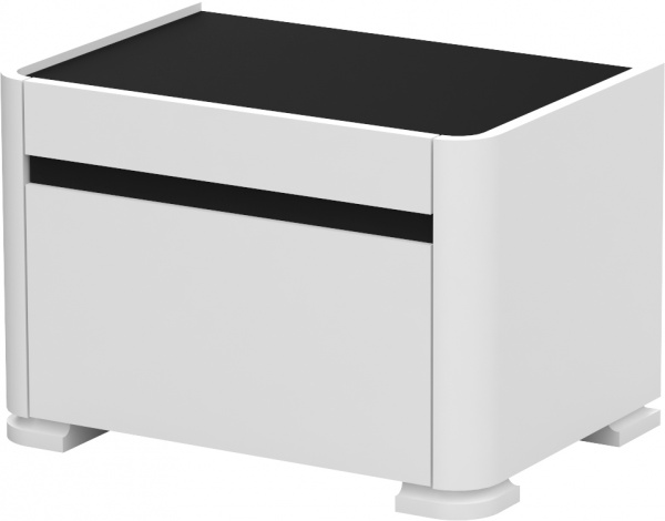 Тумба приліжкова Aqua Rodos Avangard 1ш антрацит / білий 