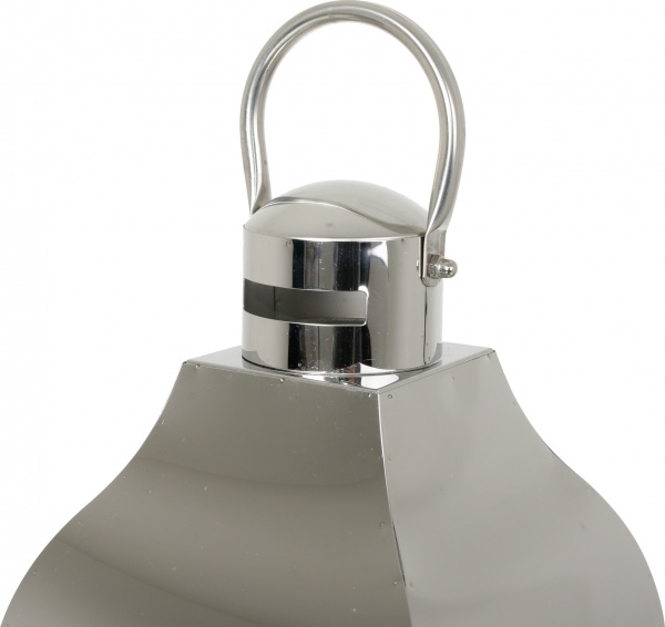 Подсвечник-фонарь Lle 17х16х42 см серебристый