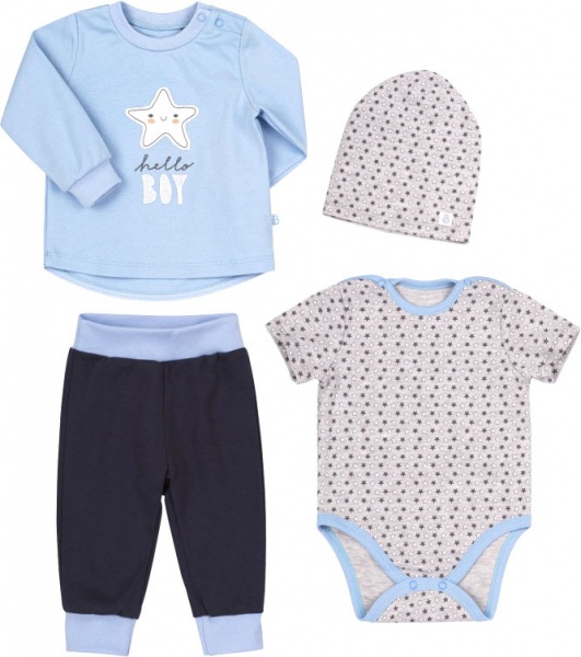 Комплект для новонароджених Bembi КП249 сіро-блакитний р.62 5249001133.4X1 