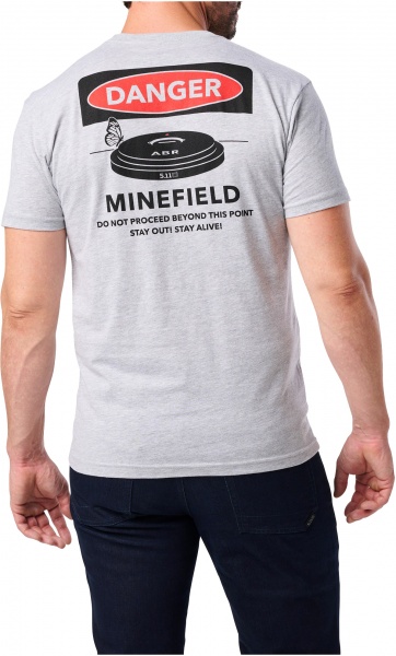 Футболка чоловіча 5.11 Tactical з малюнком Minefield 76131-016 р.XL Grey Heather