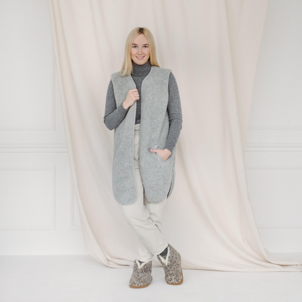 Жилет Flokati Pearl р. XXL/XXXL серый