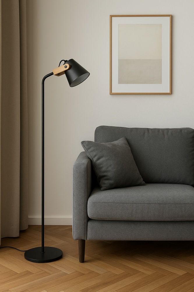 Торшер LIGHT SET VOLOSHKA TR 12 Вт GX53 чорний