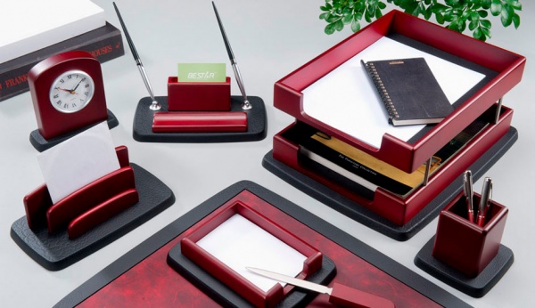 Набір настільний bestar 8 предметів червоне дерево 8263XDU