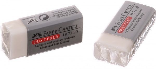 Ластик для карандашей Dust-free 2 шт. 18524 187130 в блистере Faber-Castell