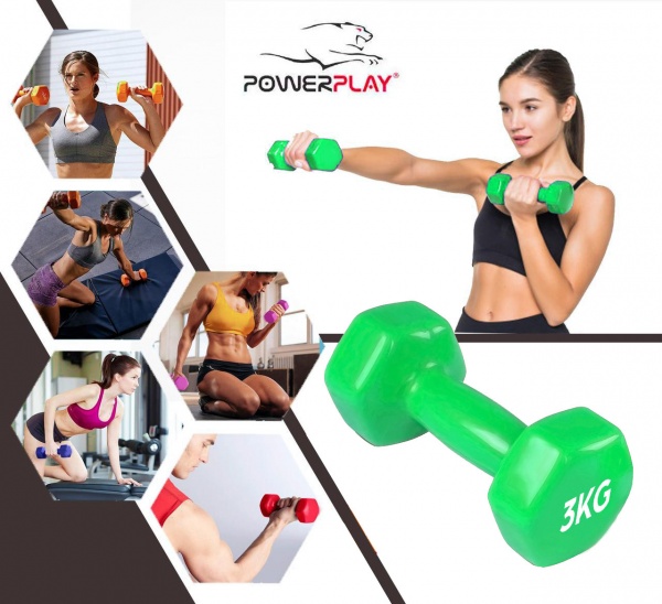 Гантель PowerPlay PP_4125_3kg 3 кг зелений 