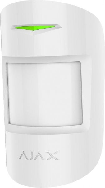 Беспроводной датчик движения и разбития стекла Ajax CombiProtect white