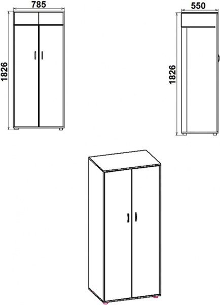 Шафа Компаніт 2 дуб сонома 