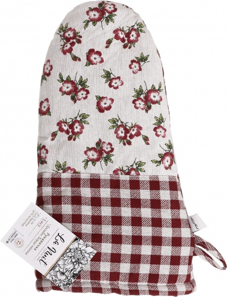 Варежка-прихватка Lucy Бордо цветок 21x36 см бордовый La Nuit 