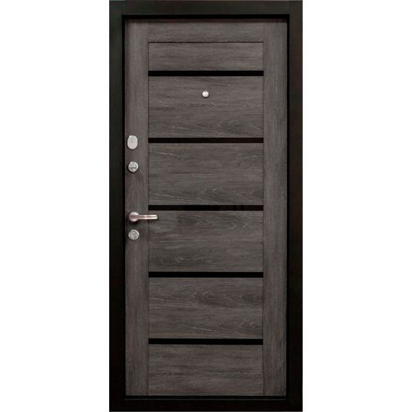 Двері вхідні Міністерство дверей ПК 180/161 венге горизонт темний / царга шалє 2050х860мм ліві