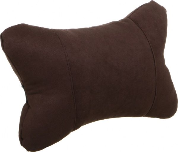 Подушка автомобильная Standart коричневая ткань/велюр 29x18x5 
