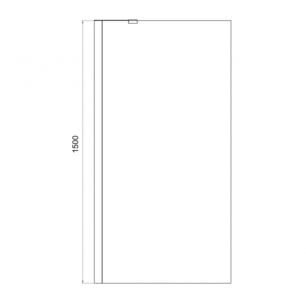 Шторка для ванни Koller Pool Proxima 800х1500 мм black matt, скло 8 мм clear