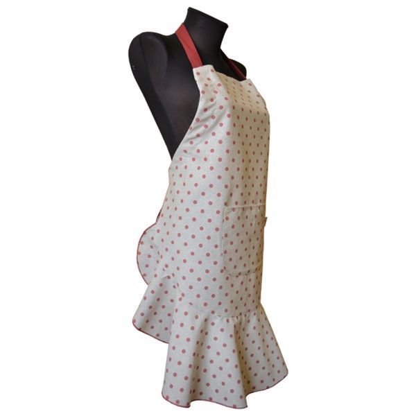 Фартух кухонний Глорiя Горох з воланом Прованс