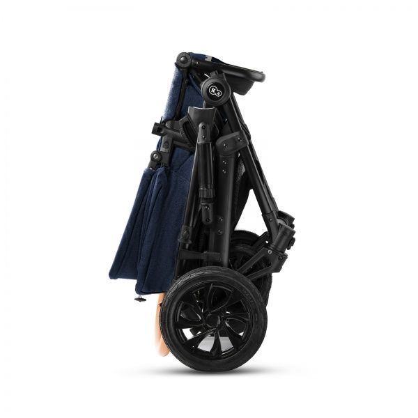 Коляска універсальна 2 в 1 Kinderkraft PRIME з сумкою для мами темно-синя 