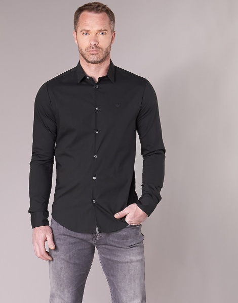 Сорочка Emporio Armani CAMICIA UOMO / MAN SHIRT 8N1C091N06Z-0999 р. 2XL чорний