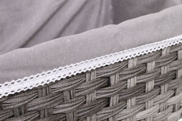 Корзина плетеная с текстилем Tony Bridge Basket 35x23x17 см JC16-3AB-4 