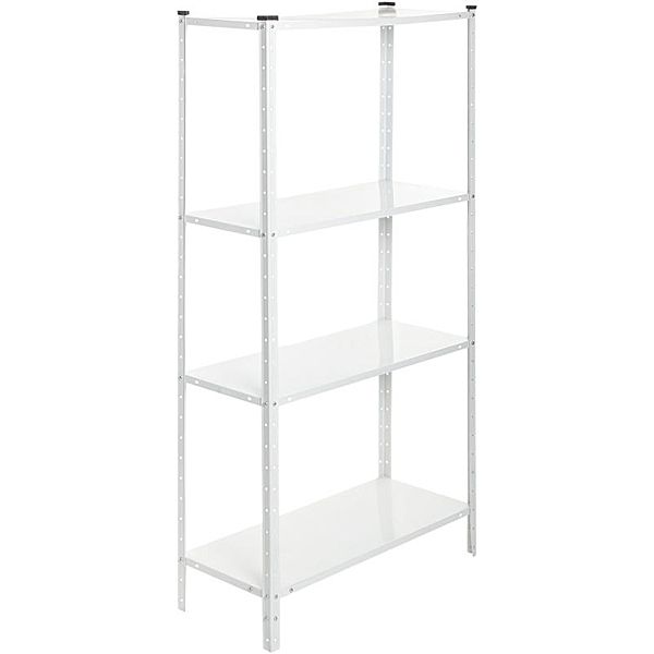 Стелаж металевий фарбований Меткас PEK з полицями зі сталі 1500x750x300 мм білий (PEK) 