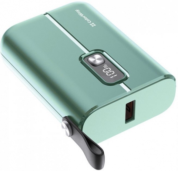Внешний аккумулятор (Powerbank) ColorWay Full power Ligthning + USB QC3.0 + USB-C PD 22.5W 10000 mAh green (CW-PB100LPK2GR-PDD) 