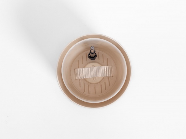 Вазон пластиковый Plastia с системой автополива Tolita 16 см круглый 1,3 л бежевый (1707081640) 