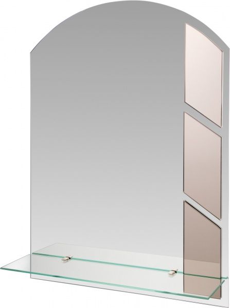 Зеркало ТЕТРА с полкой №167 475x650 бронза 
