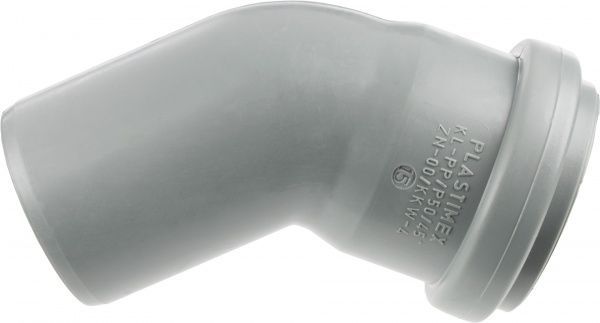 Колено Plastimex ПП d50x45°
