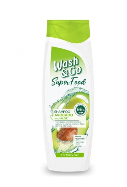 Шампунь Wash&Go Super Food з авокадо та алое вера 400 мл