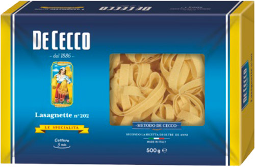 Лазанья ТМ De Cecco 