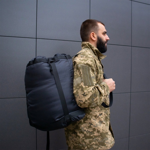 Спальний мішок UkrCossacks армійський тактичний (-25°C) 1.0 чорний