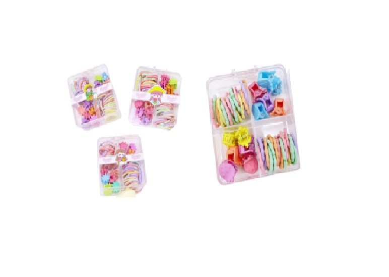 Набір резинок і заколок SHANTOU YISHENG у боксі 56 шт.