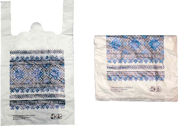 Пакет-майка с рисунком Вышиванка полиэтиленовый 480x700 мм 1 шт.