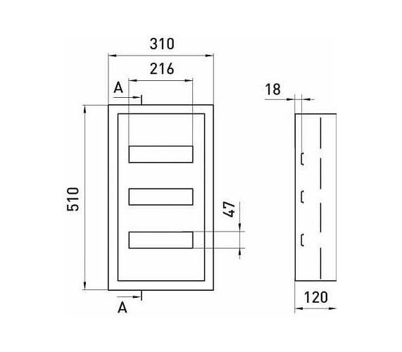 Корпус E.NEXT e.mbox.pro.n.36 IP31 навісний на 36 модулів p0100204