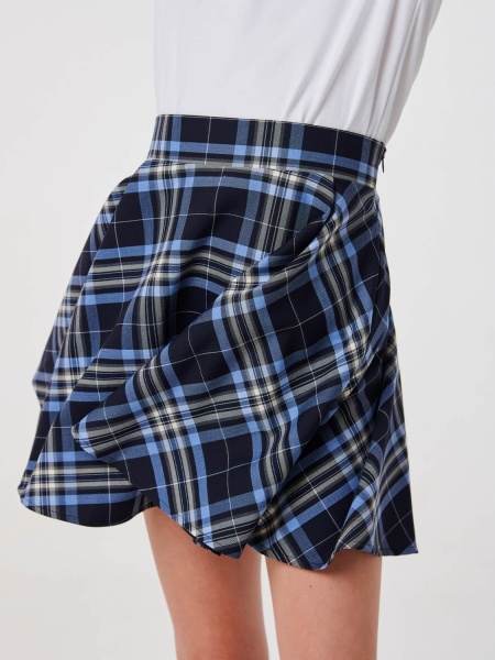 Юбка Smil р.134 синийголубойклетка 120361 