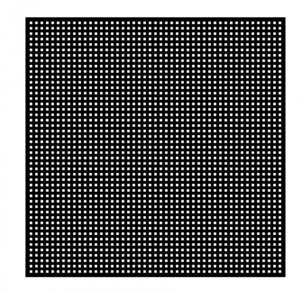 Сталь листовая перфорация окрашенная (квадрат 9,2х9,2) черный 1000x1000x0,8 мм