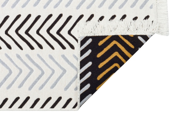 Килим Ekohali Arya AR 19 White Black 160x230 см двосторонній 