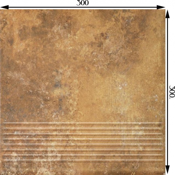 Клинкерная плитка ARTEON OCHRA STOPNICA PROSTA 30х30 (1,17) Ceramika Paradyz