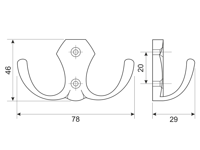 Гачок меблевий DC DW 89 BLKM чорний матовий