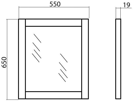 Зеркало Aqua Rodos Олимпия 55 см АР000001138