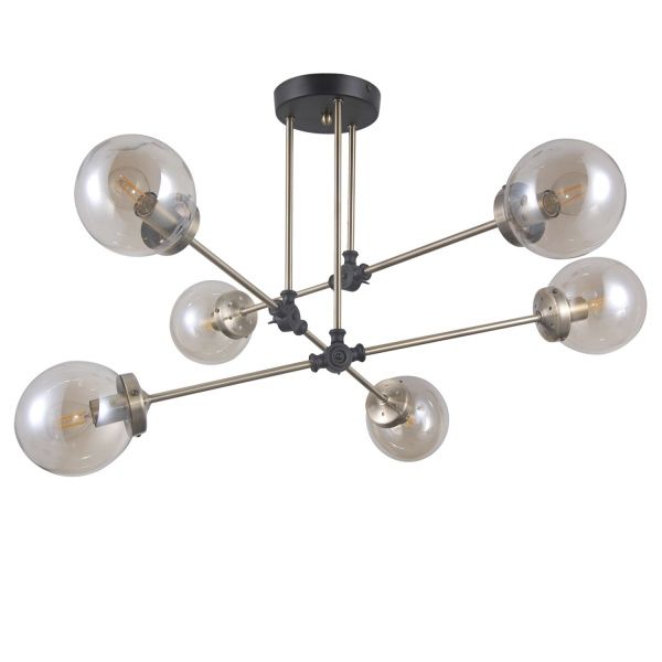 Люстра потолочная Victoria Lighting 6x40 Вт E14 бронза Kamala/PL6 