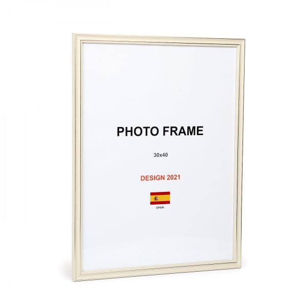 Рамка для фото 1 фото 30х40 см слонова кістка 