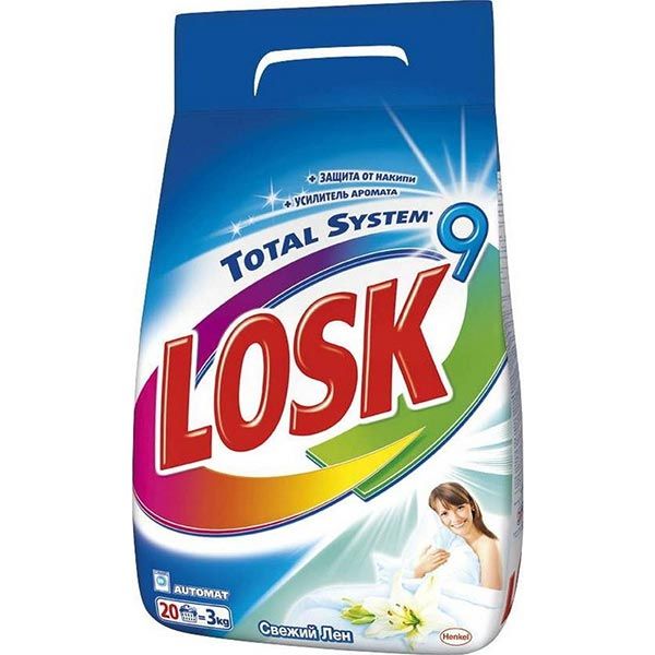 Пральний порошок Losk Свіжий Льон 3 кг