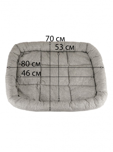 Лежак FX home Хит серый 80х70х10 см