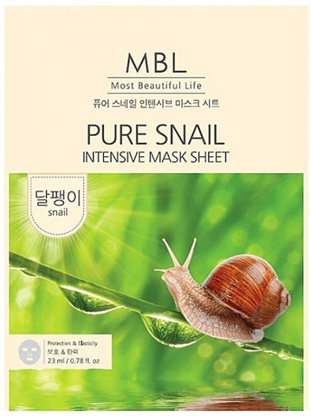 Маска тканинна для обличчя MBL Pure Snail Intensive 23 мл 1 шт.