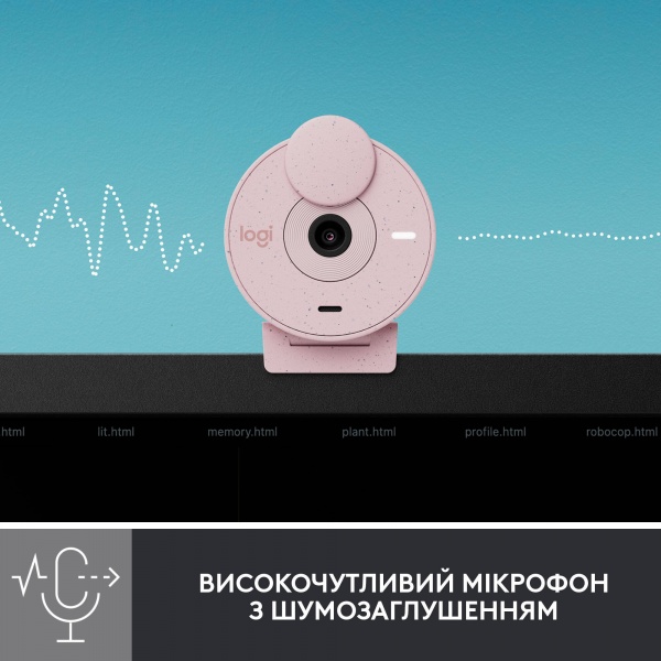 Веб-камера Logitech BRIO 300 FHD Rose (960-001448)
